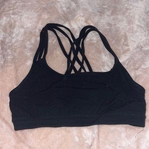 Athleta, black womens sports bra size Medium